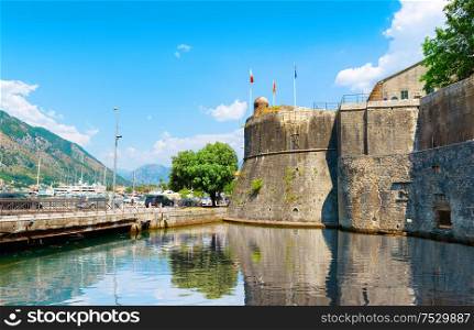Kotor Venetian fortifications, Kampana Tower Old Town, Montenegro. Kampana Tower Old Town