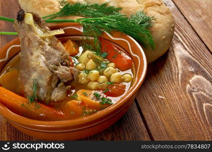 kovurma shorva - Traditional uzbek soup Shurpa