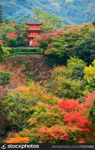 Koyasu pagoda at Kiyomizu-dera Temple area in the autumn season, Kyoto, Japan. Koyasu pagoda at Kiyomizu-dera Temple area in the autumn season, Kyoto