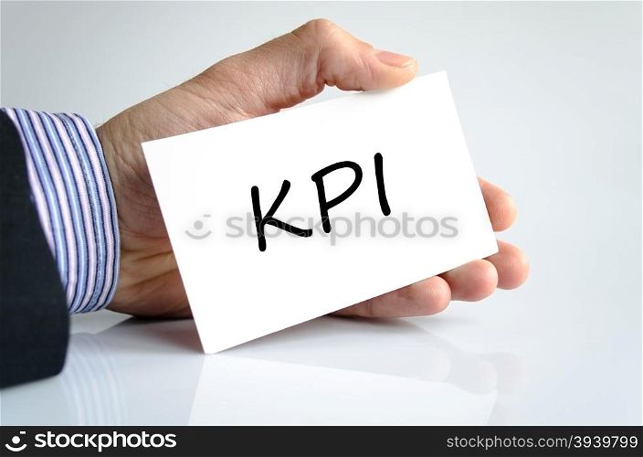 Kpi text concept isolated over white background