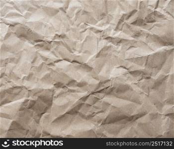 Kraft Paper texture background of brown crumpled recycled cardboard paper sheet