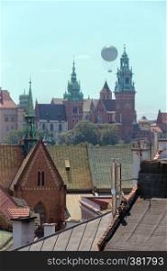 Krakow - tower of the cathedral in the background, Poland