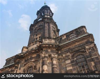 Kreuzkirche Dresden. Kreuzkirche meaning Church of the Holy Cross in Dresden Germany is the largest church in Saxony