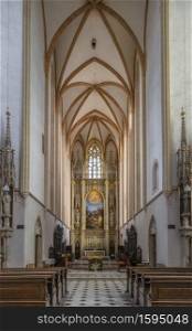 KROMERIZ, CZECH REPUBLIC - AUGUST 16, 2017: The altar of the church of St. Moritz in Kromeriz. Czech Republic