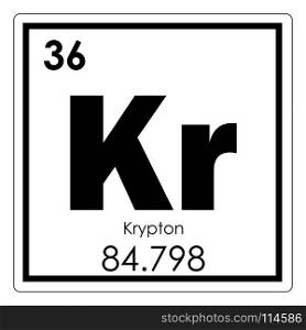 Krypton chemical element periodic table science symbol