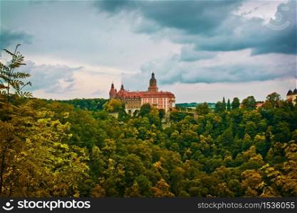 Ksiaz Castle in Walbrzych, Lower Silesia, Poland.