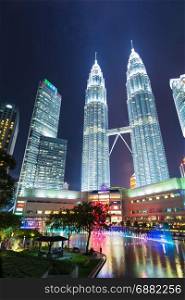 KUALA LUMPUR, MALAYSIA - JANUARY 15: Petronas Towers landmark in malaysia.