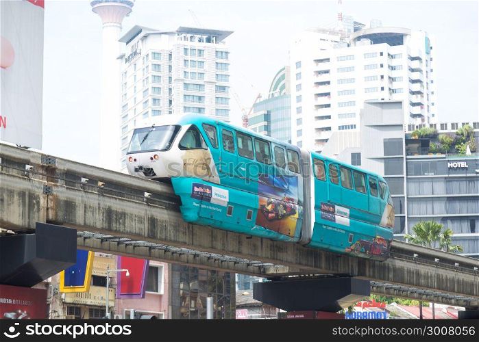 Kuala Lumpur, Malaysia-JANUARY 16,2017: Monorail sky train in Kualalumper, Malaysia.