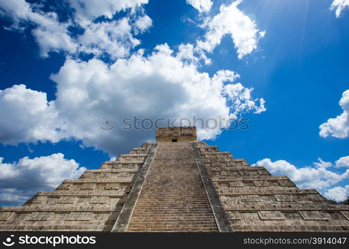 Kukulkan Pyramid in Chichen Itza Site, Mexico