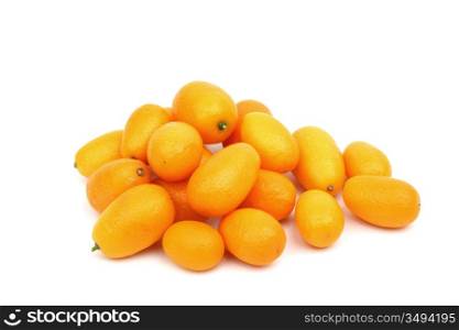 kumquat close up isolated on white