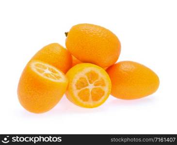 kumquat,cumquat fruit isolated on white background,close up