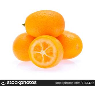 kumquat,cumquat fruit isolated on white background,close up