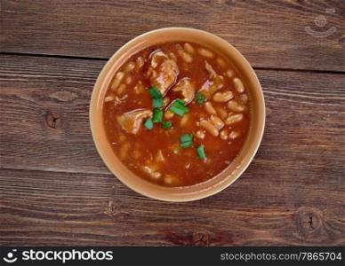 Kuru fasulye - turkish bean stew with tomato sauce.