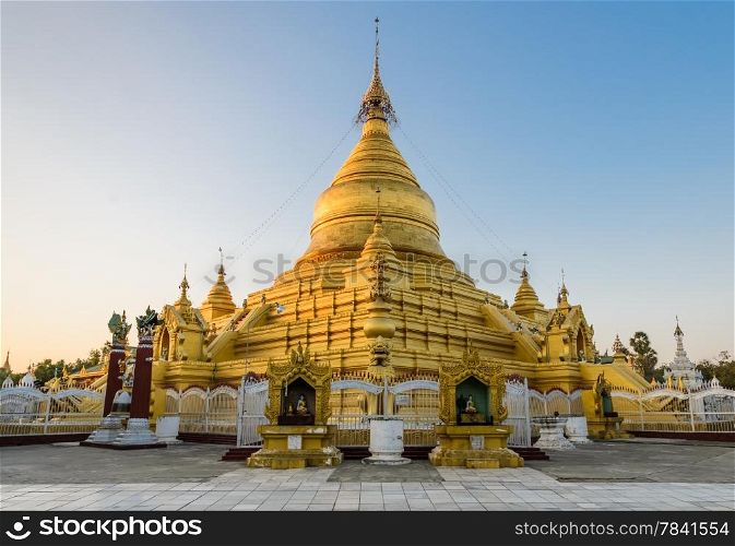 Kuthodaw Pagoda in Mandalay, Myanmar