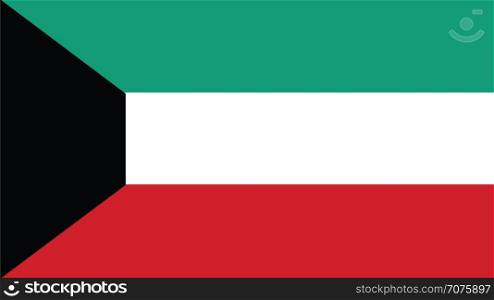 kuwait Flag for Independence Day and infographic Vector illustration.