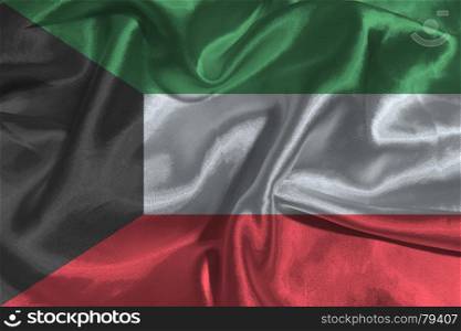 Kuwait national flag 3D illustration symbol