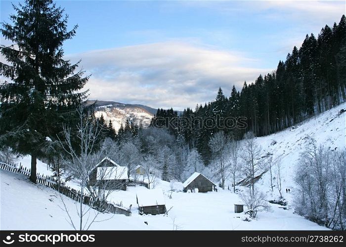 Kvasy- village in the Carpathian Mountains, Ukraine