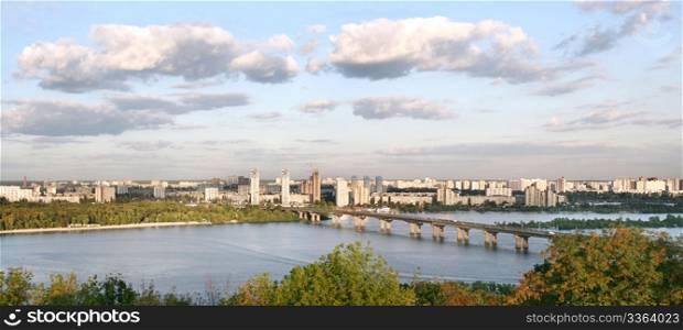Kyiv-left bank of the river Dnipro. Ukraine