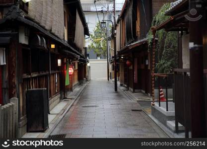 KYOTO, JAPAN - June 4, 2016:Japanese old downtown Gion in Kyoto , Japan.
