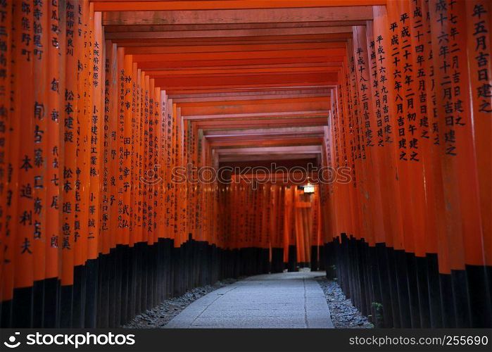 KYOTO - June 2 : Fushimi Inari Taisha Shrine Inari in Kyoto. JAPAN June 2 , 2016
