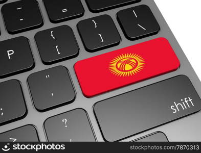 Kyrgyzstan keyboard image with hi-res rendered artwork that could be used for any graphic design.. Kyrgyzstan