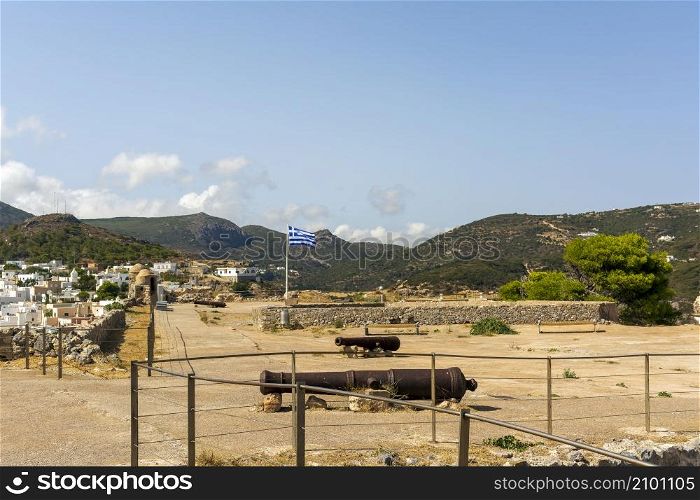 Kythira island, Greece. View of the Venetian Castle or Fortezza.. Kythira island, Greece. Venetian Castle or Fortezza.