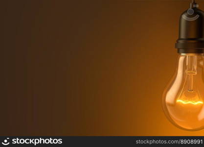 L&bulb. 3D illustration. L&bulb Illuminated on studio background. 3D illustration