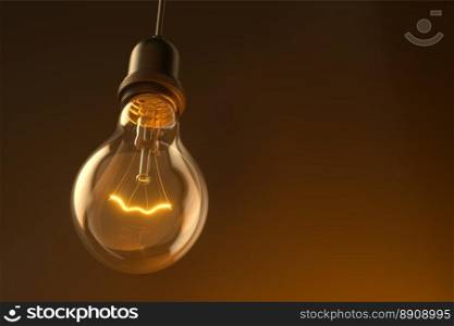 L&bulb. 3D illustration. L&bulb Illuminated on studio background. 3D illustration