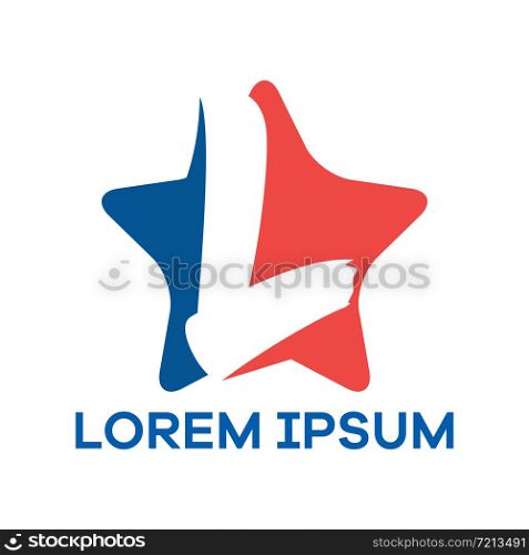 L letter logo design, Letter L in Star shape vector illustration