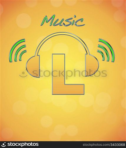 L, music logo.