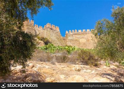 La Alcazaba and walls of the Cerro de San Cristobal, Almeria Spain