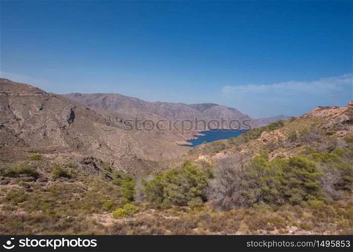 La Azohia mountain landscape in Cartagena bay, Murcia region, Spain.