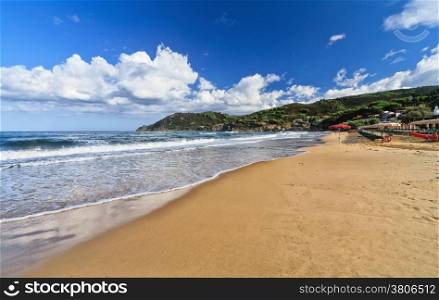 La Biodola is a sandy famous beach in the Isle of Elba, Italy