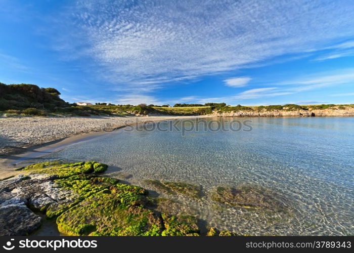 La Bobba beach in Carloforte, San Pietro island, Sardinia, Italy