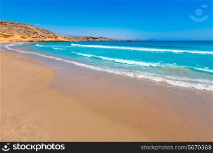 la carolina beach in Murcia at Mediterranean sea of spain