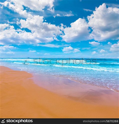 La Manga del Mar Menor beach in Murcia Spain Playa Barco Perdido at Mediterranean