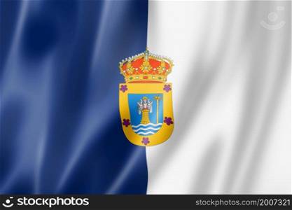 La Palma, Canary islands flag, Spain waving banner collection. 3D illustration. La Palma, Canary islands flag, Spain