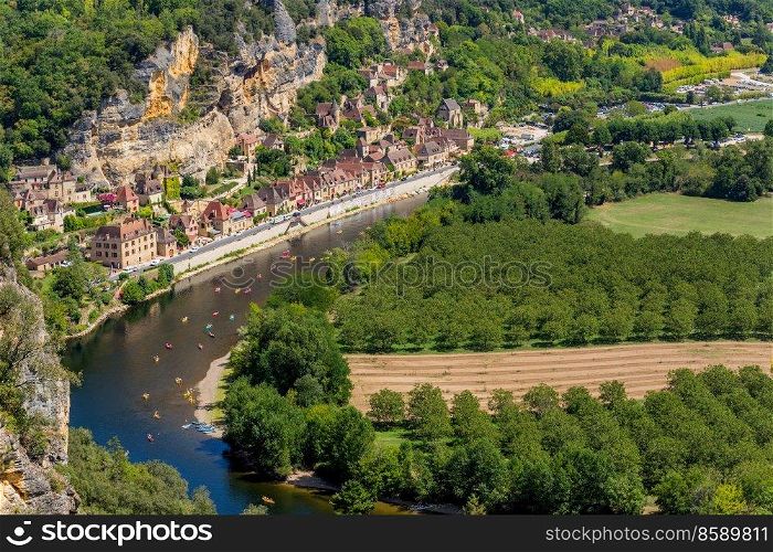 La Roque-Gageac scenic village on the Dordogne river, France