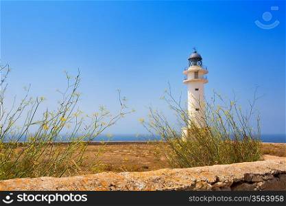 La Savina Sabina lighthouse in formentera at Balearic Islands