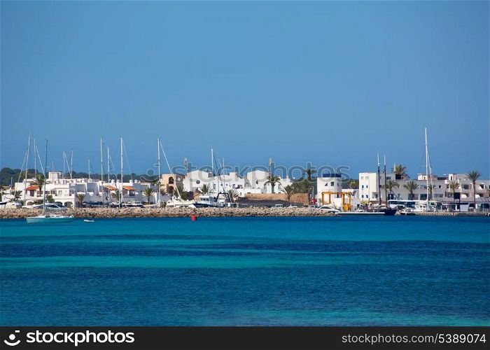 La Savina Sabina village and marina in Formentera Balearic Islands
