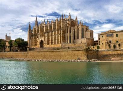 La Seu, the gothic medieval cathedral of Palma de Mallorca, Spain