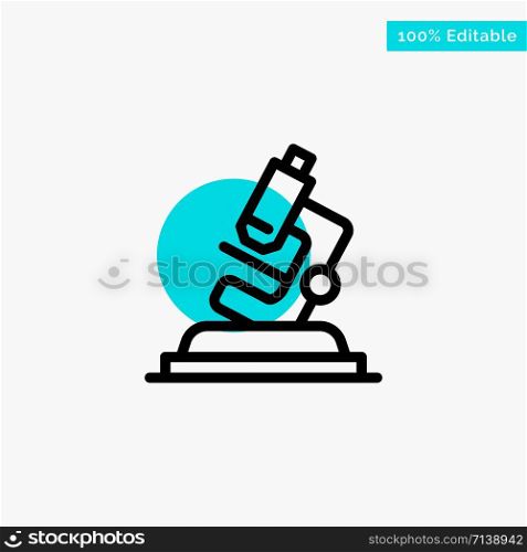 Lab, Microscope, Science, Zoom turquoise highlight circle point Vector icon