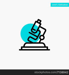 Lab, Microscope, Science, Zoom turquoise highlight circle point Vector icon