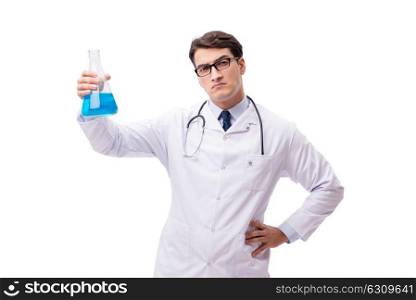 Lab scientist isolated on white background