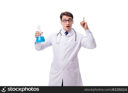 Lab scientist isolated on white background