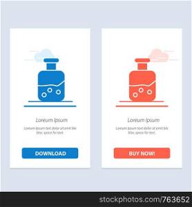 Lab, Test, Science, Bottle Blue and Red Download and Buy Now web Widget Card Template
