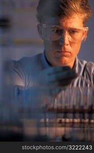 Lab Worker with Pipette
