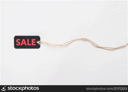 label with sale inscription cord