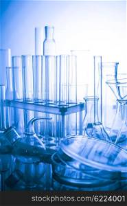 Laboratory glass for chemistry or medicine for research. The Laboratory glass