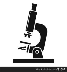 Laboratory microscope icon. Simple illustration of laboratory microscope vector icon for web design isolated on white background. Laboratory microscope icon, simple style